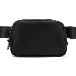 Black Everyday belt bag with adjustable strap!